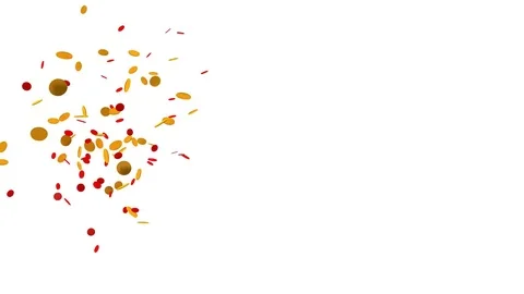 Confetti. 3d rendering. Alpha chanel Stock Footage 75273679