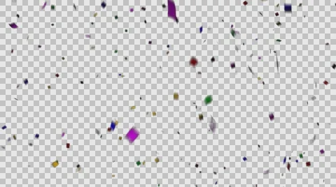 Confetti 4K w/ Alpha &amp; Motion Blur Stock Footage 67389810