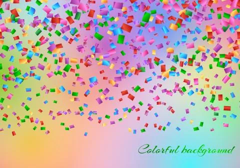 Confetti in the air backdrop Stock Illustration