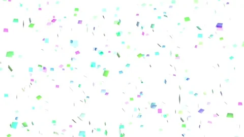 Confetti on air falling during animation backgrounds. Multicolor confetti. party Stock Footage 336445154
