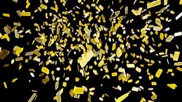 Confetti with alpha channel and depth of field Stock Footage