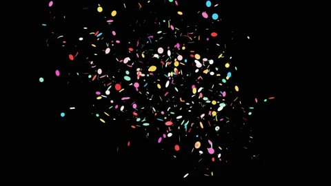 Confetti with Alpha Channel Stock Footage 143842031