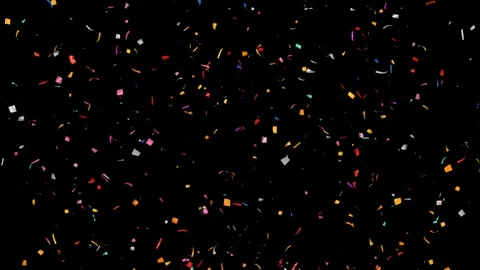Confetti With Alpha Channel / Full HD Stock Footage