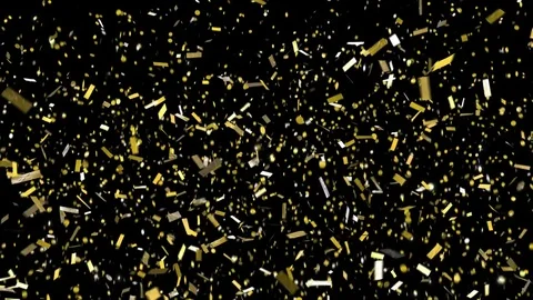 Confetti with alpha channel pre-keyed Stock Footage 85455915