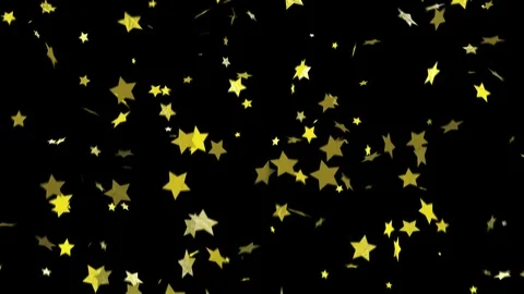 Confetti with alpha channel! Pre-keyed stars! Stock Footage 92227598