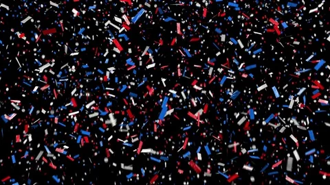 Confetti with alpha channel! Red White Blue! Stock Footage 85144505