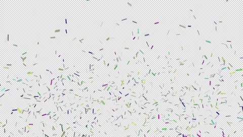 Confetti With Alpha Stock Footage 160416934