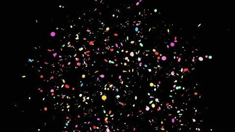 Confetti with Alpha Matte Channel. Stock Footage 142676639