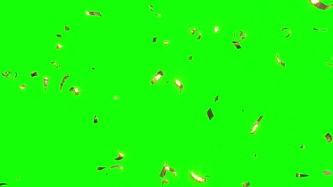 Confetti and fireworks on green screen background Stock Footage 338216464