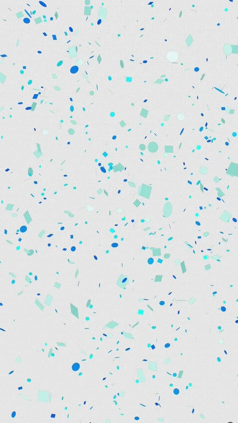 Confetti. Animation of blue confetti on a transparent background. Stock Footage 330076254
