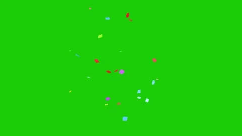 Confetti animation on green screen 库存影片 334116544