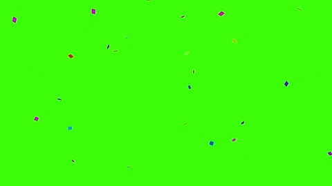 Confetti animation on green screen high resolution Stock Footage 294698039