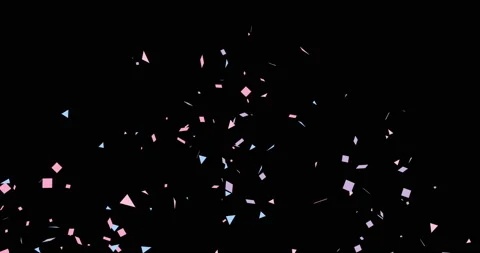 Confetti animation isolated on black background. Festive holiday colorful Stock Footage 237348858