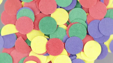 Confetti are rotating Stock Footage 24923852