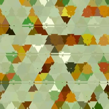 Confetti of autumn colors, triangles patchwork for camouflage print Stock Illustration