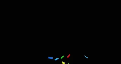 Confetti background for celebrations concept, with alpha matte layer in secon Stock Footage 170102673