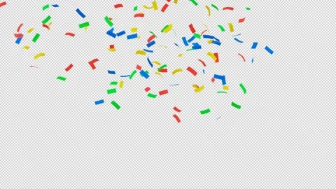 Confetti background for celebrations concept, with alpha channel for overlay. Stock Footage 211789311