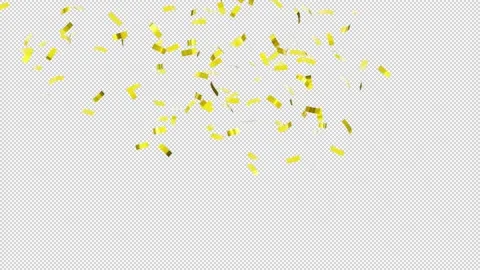 Confetti background for celebrations concept, with alpha channel for overlay. Stock Footage 211789312