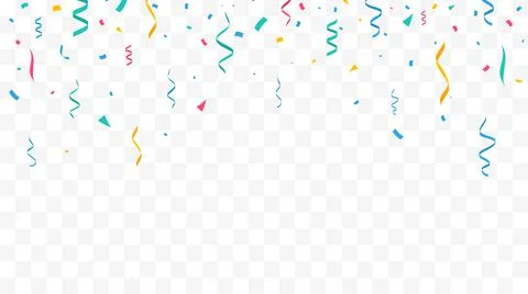 Confetti background. Festive backdrop. Party design with colorful confetti Stock Illustration