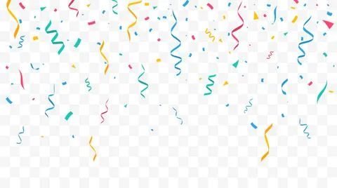Confetti background. Festive backdrop. Party design with colorful confetti Stock Illustration