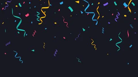 Confetti background. Festive backdrop. Party design with colorful confetti Stock Illustration