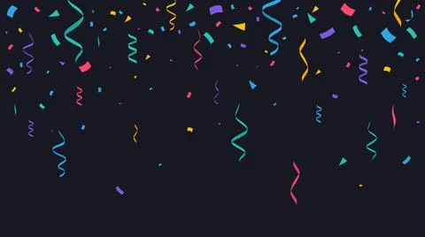 Confetti background. Festive backdrop. Party design with colorful confetti Stock Illustration