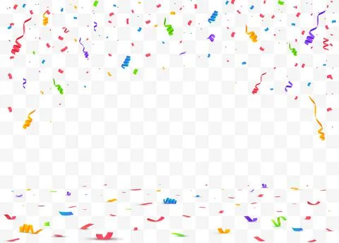 Confetti background. Festive backdrop. Party design with colorful confetti Stock Illustration