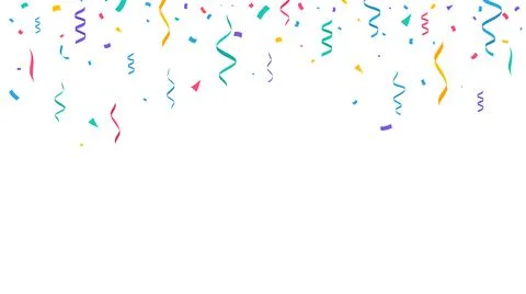 Confetti background. Festive backdrop. Party design with colorful confetti Stock Illustration
