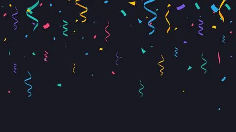 Confetti background. Festive backdrop. Party design with colorful confetti Stock Illustration