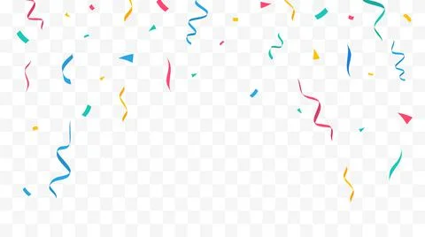Confetti background. Festive backdrop. Party design with colorful confetti Stock Illustration