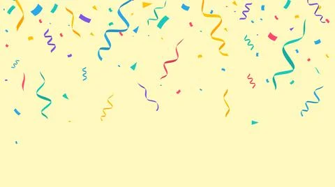 Confetti background. Festive backdrop. Party design with colorful confetti Stock Illustration