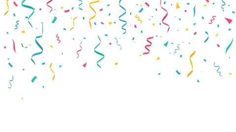 Confetti background. Festive backdrop. Party design with colorful confetti Stock Illustration
