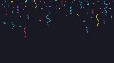 Confetti background. Festive backdrop. Party design with colorful confetti Stock Illustration