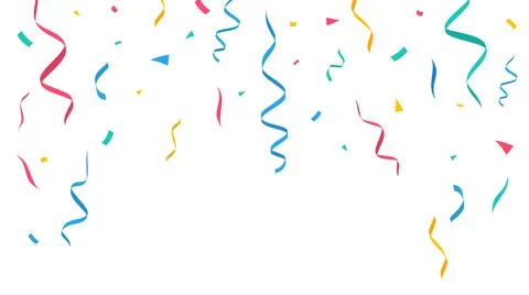 Confetti background. Festive backdrop. Party design with colorful confetti Stock Illustration