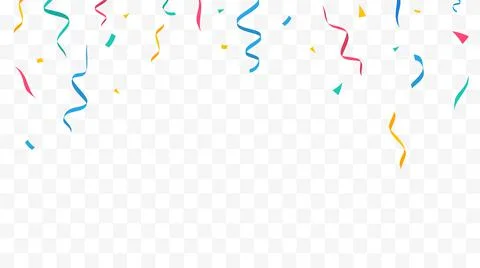 Confetti background. Festive backdrop. Party design with colorful confetti Stock Illustration