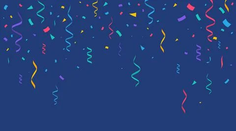 Confetti background. Festive backdrop. Party design with colorful confetti Stock Illustration