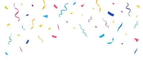 Confetti background. Festive backdrop. Party design with colorful confetti Stock Illustration