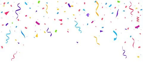 Confetti background. Festive backdrop. Party design with colorful confetti Stock Illustration