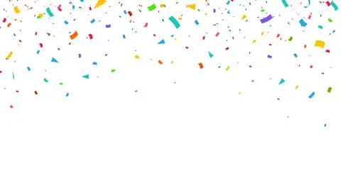 Confetti background. Festive backdrop. Party design with colorful confetti Stock Illustration