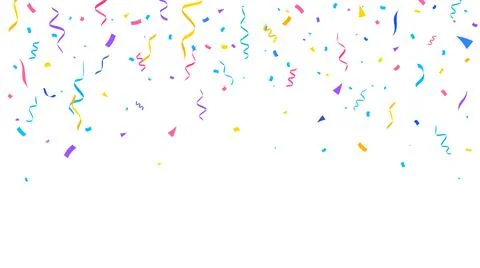 Confetti background. Festive backdrop. Party design with colorful confetti Stock Illustration