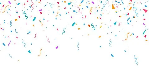 Confetti background. Festive backdrop. Party design with colorful confetti Stock Illustration