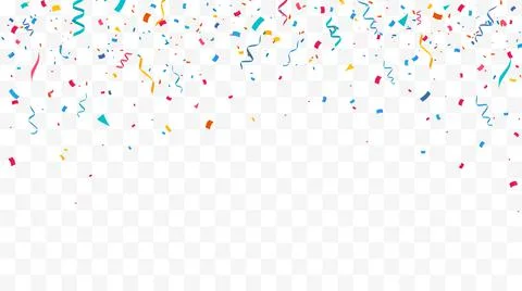Confetti background. Festive backdrop. Party design with colorful confetti Stock Illustration