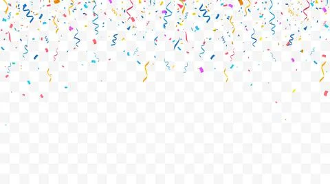 Confetti background. Festive backdrop. Party design with colorful confetti Stock Illustration