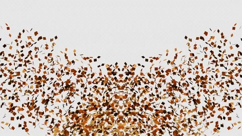 Confetti background. Golden confetti with QuickTime Alpha Channel Prores 4444 Video stock 252205781
