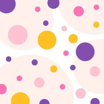 Confetti background, polka dot vector illustration.Random spots hand-drawn. Stock Illustration