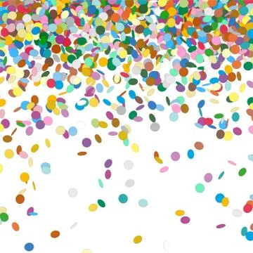 Confetti Background Template - Falling Chads Backdrop Stock Illustration