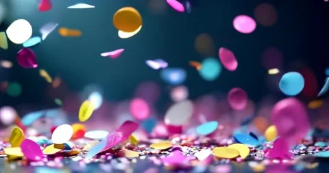 Confetti background video 2 Stock Footage 304434287