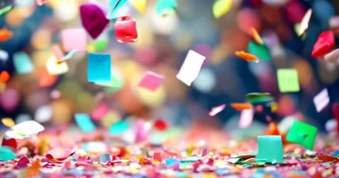 Confetti background video 4 Stock Footage 304434324