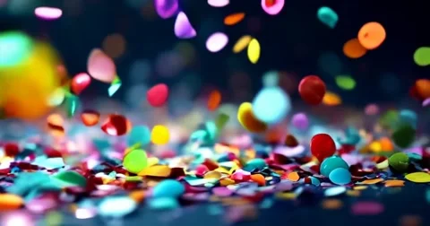 Confetti background video 8 Stock Footage 304434387