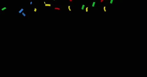 Confetti background for video overlay Stock Footage 168894015